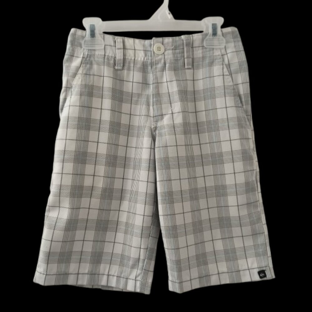 QuikSilver Youth Boy's Skateboard Plaid Shorts - Boy's Size 7